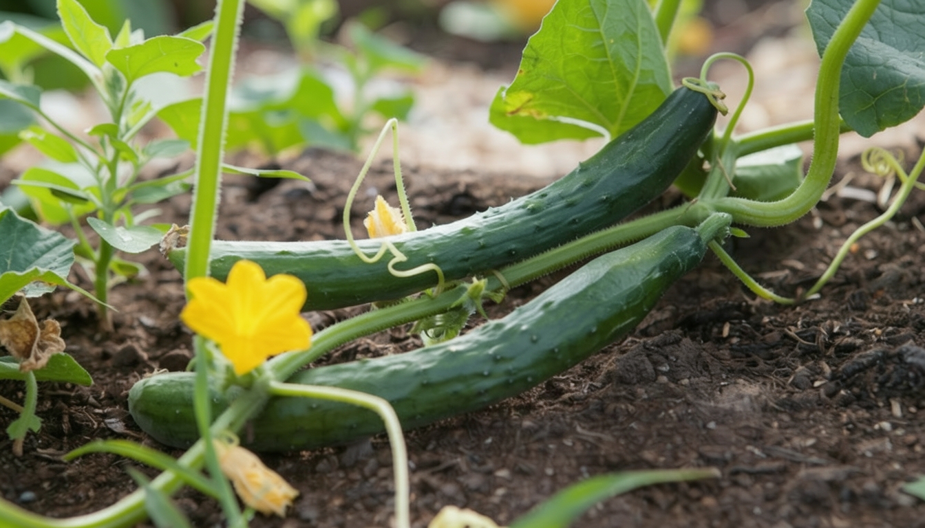 Cucumber showing signs of stress.