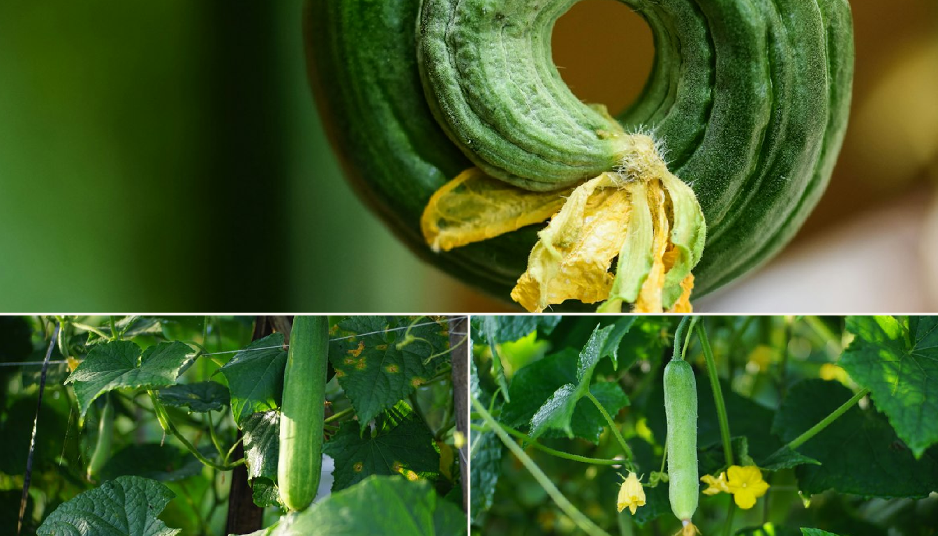Cucumber showing signs of stress.